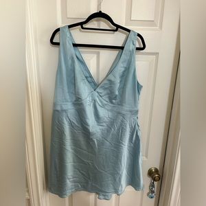 Abercrombie Mini V Neck Satin Dress